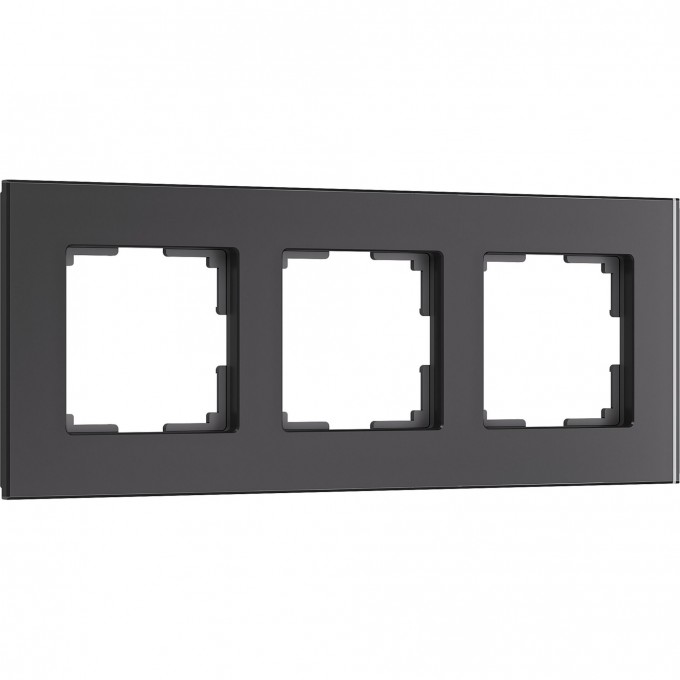 Рамка на 3 поста WERKEL SENSO W0033108 (черный, стекло soft-touch) a064574 Рамка на 3 поста WERKEL SENSO W0033108 (черный, стекло soft-touch) a064574