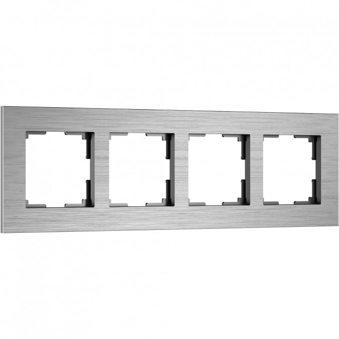 Рамка на 4 поста WERKEL ALUMAX W0043506 алюминий a066328 Рамка на 4 поста WERKEL ALUMAX W0043506 алюминий a066328