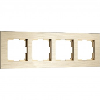 Рамка на 4 поста WERKEL ALUMAX W0043511 шампань