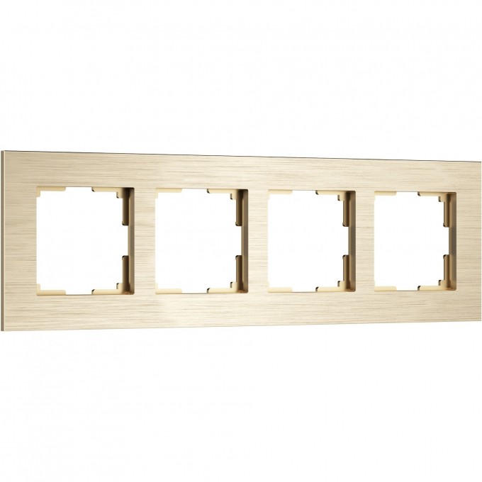 Рамка на 4 поста WERKEL ALUMAX W0043511 шампань a066336 Рамка на 4 поста WERKEL ALUMAX W0043511 шампань a066336