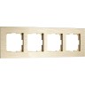 Рамка на 4 поста WERKEL ALUMAX W0043511 шампань