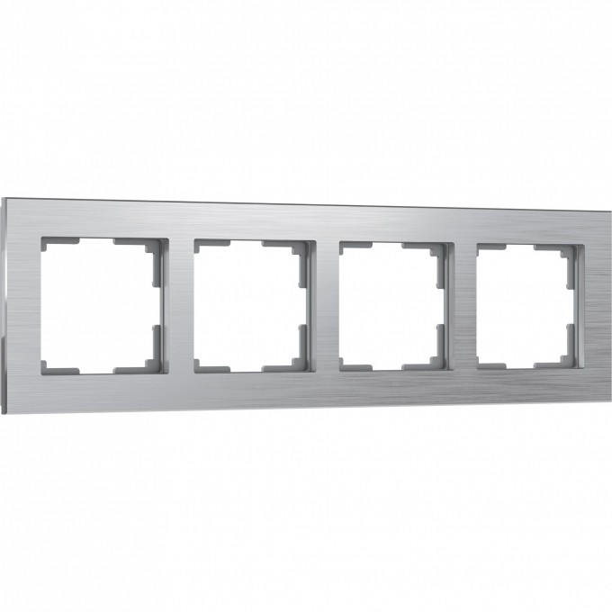 Рамка на 4 поста WERKEL ALUMINIUM WL11-Frame-04 (алюминий) a033742 Рамка на 4 поста WERKEL ALUMINIUM WL11-Frame-04 (алюминий) a033742
