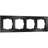 Рамка на 4 поста WERKEL ALUMINIUM WL11-Frame-04 (черный алюминий) a039119