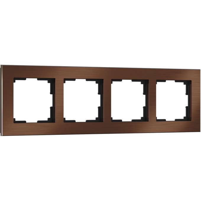 Рамка на 4 поста WERKEL ALUMINIUM WL11-Frame-04 (коричневый алюминий) a033748 Рамка на 4 поста WERKEL ALUMINIUM WL11-Frame-04 (коричневый алюминий) a033748