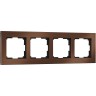 Рамка на 4 поста WERKEL ALUMINIUM WL11-Frame-04 (коричневый алюминий) a033748