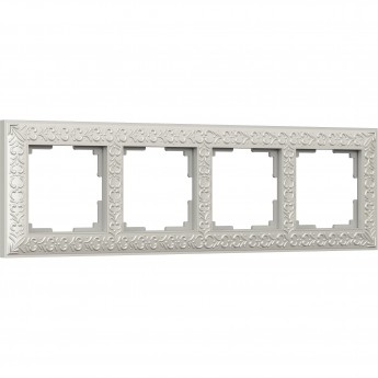 Рамка на 4 поста WERKEL ANTIK W0041521 (жемчужный)