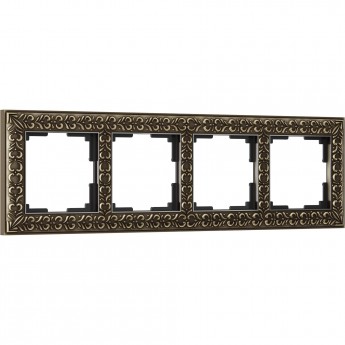 Рамка на 4 поста WERKEL ANTIK WL07-Frame-04 (бронза)