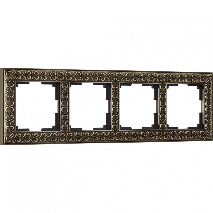 Рамка на 4 поста WERKEL ANTIK WL07-Frame-04 (бронза) a029841 Рамка на 4 поста WERKEL ANTIK WL07-Frame-04 (бронза) a029841