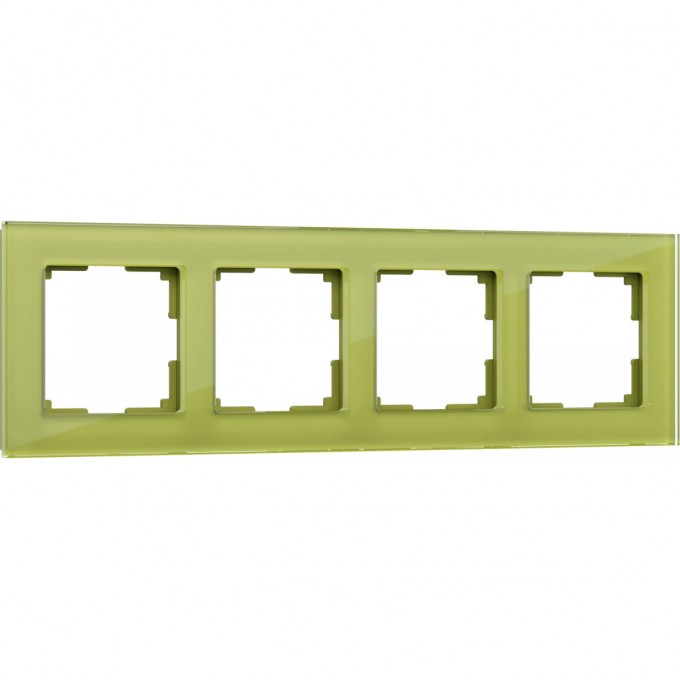 Рамка на 4 поста WERKEL FAVORIT W0041116 (фисташковый, стекло) a051105 Рамка на 4 поста WERKEL FAVORIT W0041116 (фисташковый, стекло) a051105