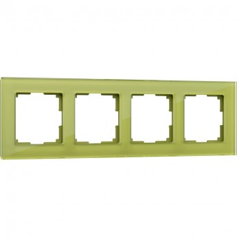 Рамка на 4 поста WERKEL FAVORIT WL01-Frame-04 (фисташковый, стекло)