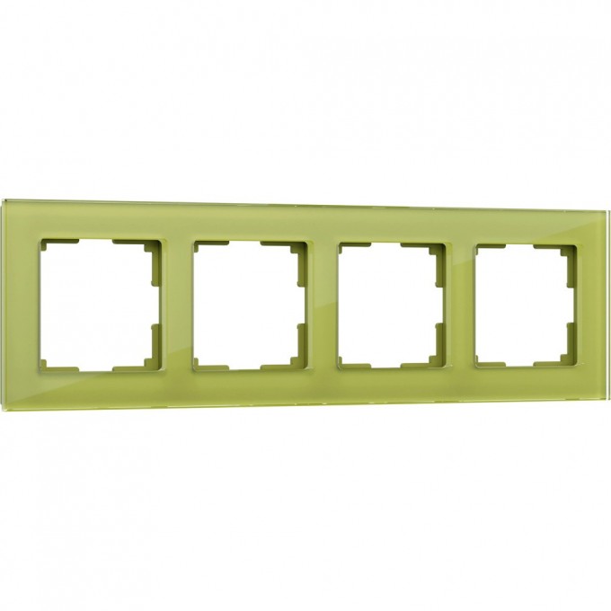 Рамка на 4 поста WERKEL FAVORIT WL01-Frame-04 (фисташковый, стекло) a036590 Рамка на 4 поста WERKEL FAVORIT WL01-Frame-04 (фисташковый, стекло) a036590