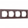 Рамка на 4 поста WERKEL FAVORIT WL01-Frame-04 (мокко, стекло) a031795