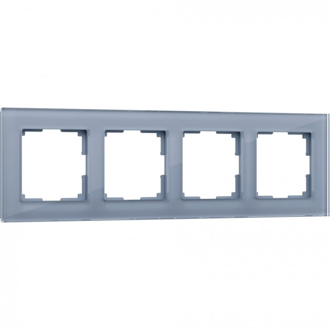 Рамка на 4 поста WERKEL FAVORIT WL01-Frame-04 (серый, стекло) a030778 Рамка на 4 поста WERKEL FAVORIT WL01-Frame-04 (серый, стекло) a030778