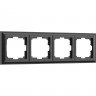 Рамка на 4 поста WERKEL FIORE WL14-Frame-04 (черный матовый) a038844