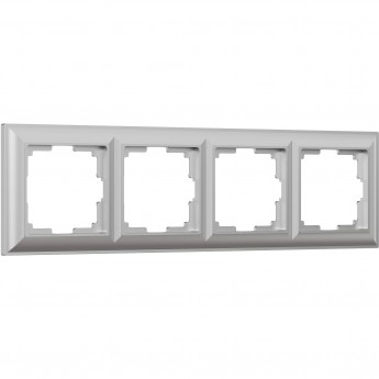 Рамка на 4 поста WERKEL FIORE WL14-Frame-04 (серебряный)