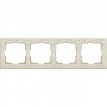 Рамка на 4 поста WERKEL FLOCK WL05-Frame-04-ivory (слоновая кость)