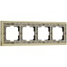 Рамка на 4 поста WERKEL PALACIO GRACIA W0041430 (золото, черный) a051331