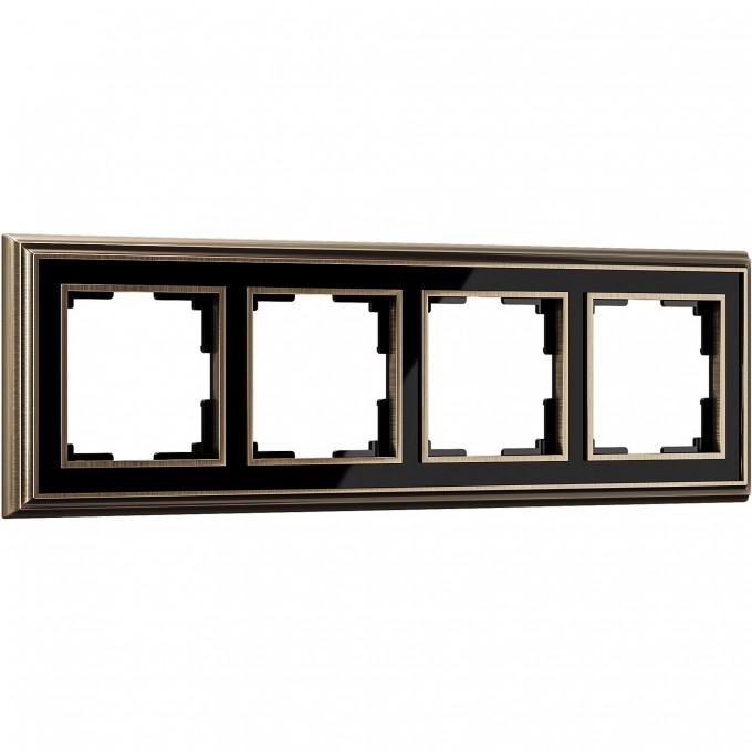 Рамка на 4 поста WERKEL PALACIO WL17-Frame-04 (бронза/черный) a037690 Рамка на 4 поста WERKEL PALACIO WL17-Frame-04 (бронза/черный) a037690