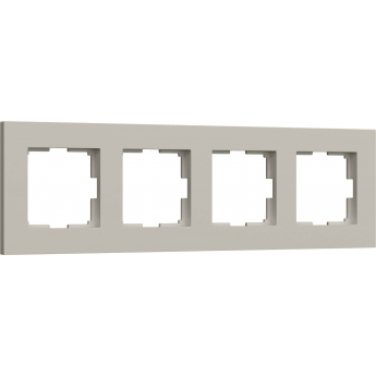 Рамка на 4 поста WERKEL SLAB W0042917 дымчатый софт