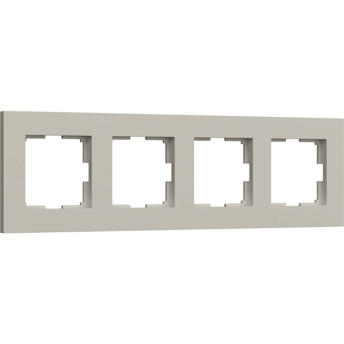 Рамка на 4 поста WERKEL SLAB W0042917 дымчатый софт a071628