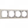 Рамка на 4 поста WERKEL SNABB WL03-Frame-04-ivory (слоновая кость, хром) a028903