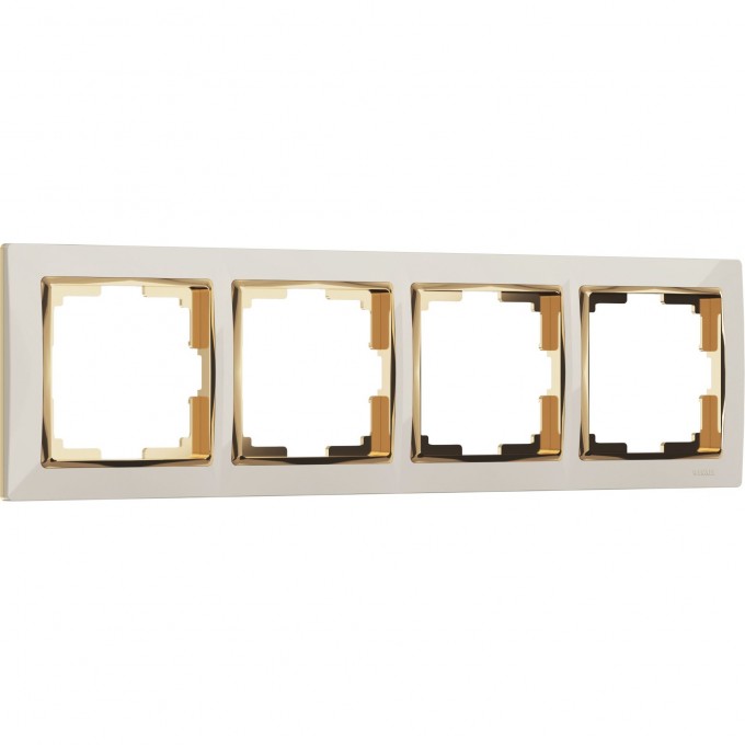 Рамка на 4 поста WERKEL SNABB WL03-Frame-04-ivory (слоновая кость, золото) a035250 Рамка на 4 поста WERKEL SNABB WL03-Frame-04-ivory (слоновая кость, золото) a035250