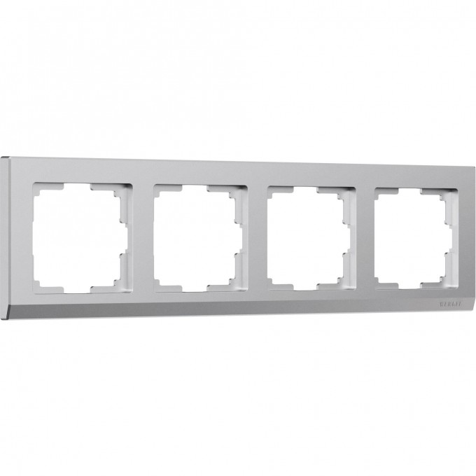 Рамка на 4 поста WERKEL STARK W0041865 (серебряный матовый) a063456 Рамка на 4 поста WERKEL STARK W0041865 (серебряный матовый) a063456