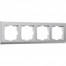 Рамка на 4 поста WERKEL STARK W0041865 (серебряный матовый)