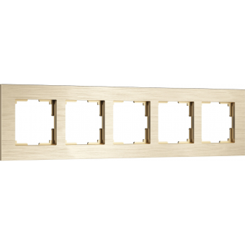 Рамка на 5 постов WERKEL ALUMAX W0053511 шампань