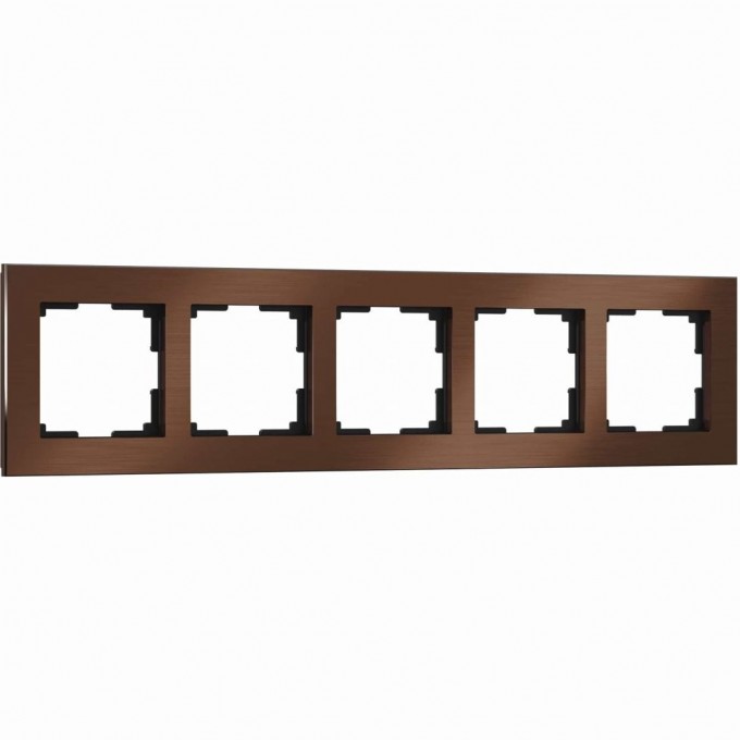 Рамка на 5 постов WERKEL ALUMINIUM W0051714 коричневый алюминий a050958 Рамка на 5 постов WERKEL ALUMINIUM W0051714 коричневый алюминий a050958
