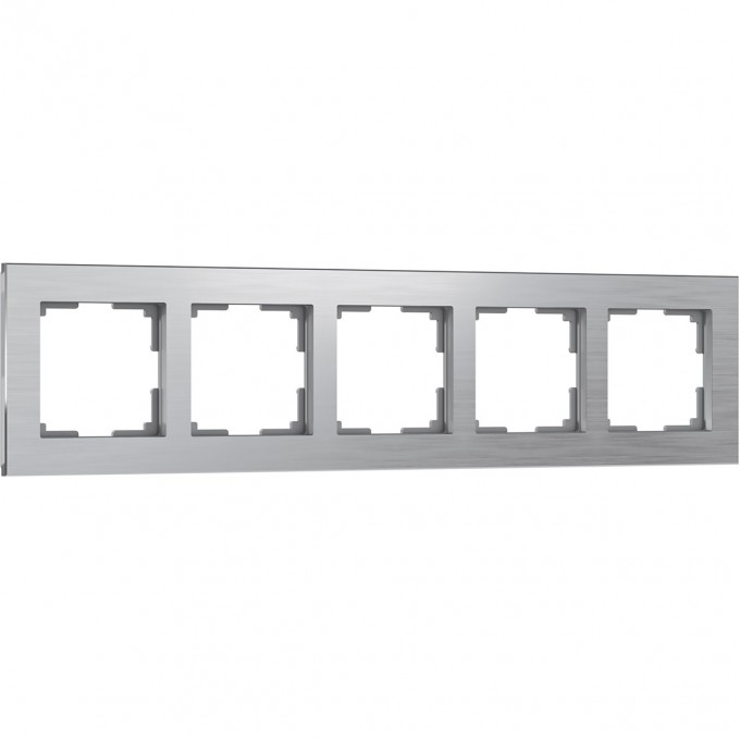 Рамка на 5 постов WERKEL ALUMINIUM WL11-Frame-05 алюминий a033744 Рамка на 5 постов WERKEL ALUMINIUM WL11-Frame-05 алюминий a033744