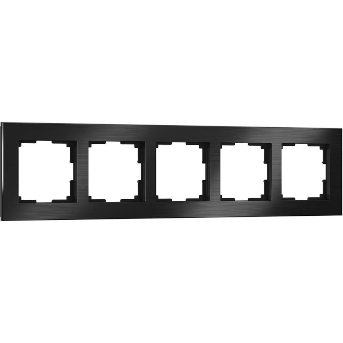 Рамка на 5 постов WERKEL ALUMINIUM WL11-Frame-05 черный алюминий a039120 Рамка на 5 постов WERKEL ALUMINIUM WL11-Frame-05 черный алюминий a039120