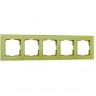 Рамка на 5 постов WERKEL FAVORIT W0051116 фисташковый, стекло a051103