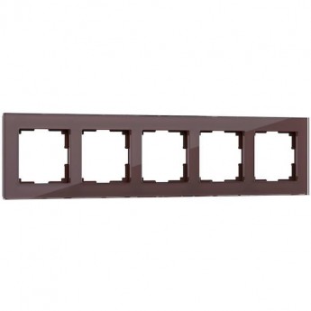 Рамка на 5 постов WERKEL FAVORIT W0051118 мокко, стекло Рамка на 5 постов WERKEL FAVORIT W0051118 мокко, стекло