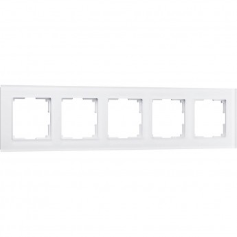 Рамка на 5 постов WERKEL FAVORIT WL01-Frame-05 белый матовый, стекло