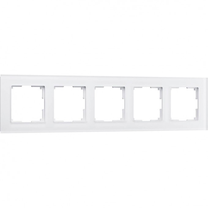 Рамка на 5 постов WERKEL FAVORIT WL01-Frame-05 белый матовый, стекло a036581 Рамка на 5 постов WERKEL FAVORIT WL01-Frame-05 белый матовый, стекло a036581