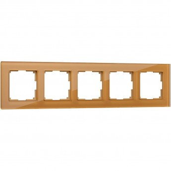 Рамка на 5 постов WERKEL FAVORIT WL01-Frame-05 бронзовый, стекло
