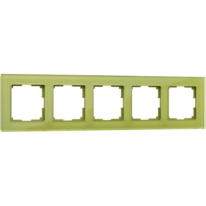 Рамка на 5 постов WERKEL FAVORIT WL01-Frame-05 фисташковый, стекло a036591 Рамка на 5 постов WERKEL FAVORIT WL01-Frame-05 фисташковый, стекло a036591