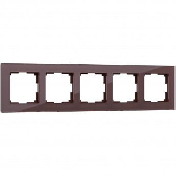 Рамка на 5 постов WERKEL FAVORIT WL01-Frame-05 мокко, стекло