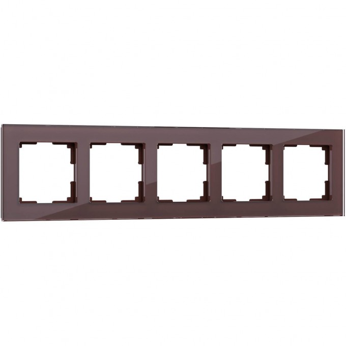 Рамка на 5 постов WERKEL FAVORIT WL01-Frame-05 мокко, стекло a031796 Рамка на 5 постов WERKEL FAVORIT WL01-Frame-05 мокко, стекло a031796