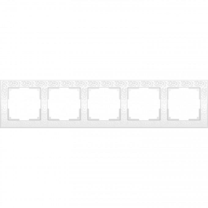 Рамка на 5 постов WERKEL FLOCK W0052301 белый a050806 Рамка на 5 постов WERKEL FLOCK W0052301 белый a050806