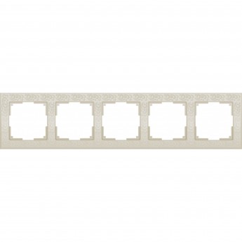 Рамка на 5 постов WERKEL FLOCK W0052303 слоновая кость