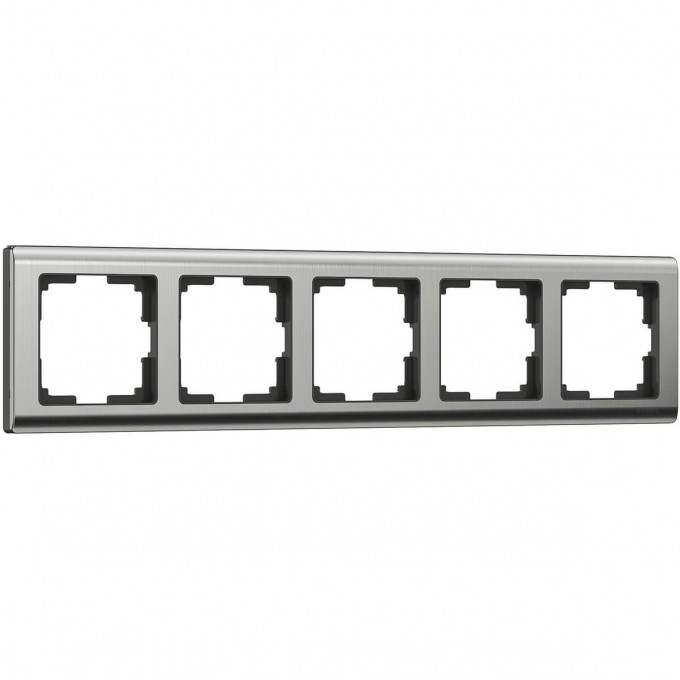 Рамка на 5 постов WERKEL METALLIC WL02-Frame-05 глянцевый никель a030790 Рамка на 5 постов WERKEL METALLIC WL02-Frame-05 глянцевый никель a030790