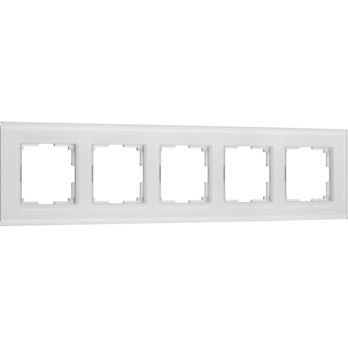 Рамка на 5 постов WERKEL SENSO W0053101 белый стекло soft-touch a069968 Рамка на 5 постов WERKEL SENSO W0053101 белый стекло soft-touch a069968