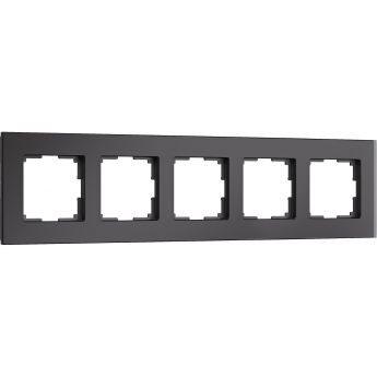 Рамка на 5 постов WERKEL SENSO W0053108 черный, стекло soft-touch