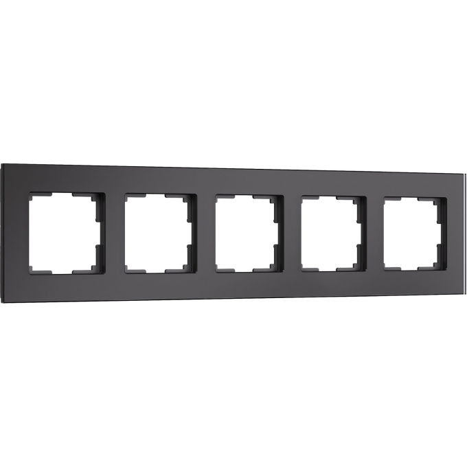 Рамка на 5 постов WERKEL SENSO W0053108 черный, стекло soft-touch a069969 Рамка на 5 постов WERKEL SENSO W0053108 черный, стекло soft-touch a069969