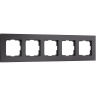 Рамка на 5 постов WERKEL SENSO W0053108 черный, стекло soft-touch a069969
