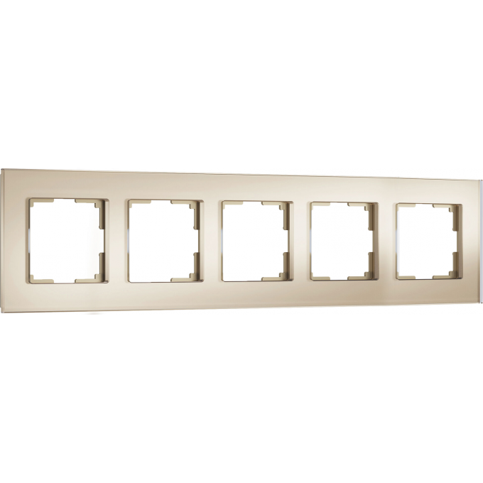 Рамка на 5 постов WERKEL SENSO W0053111 шампань, стекло soft-touch a069970 Рамка на 5 постов WERKEL SENSO W0053111 шампань, стекло soft-touch a069970