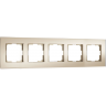Рамка на 5 постов WERKEL SENSO W0053111 шампань, стекло soft-touch a069970