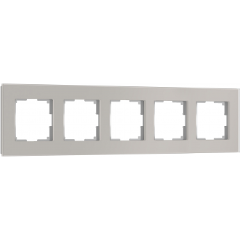 Рамка на 5 постов WERKEL SENSO W0053117 дымчатый, стекло soft-touch